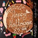 Happy Halloween Left Space sweets | Happy Halloween Design - 10" Giant Cookie Cake With Sweets