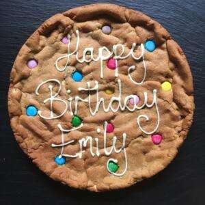 Personalised Giant Cookie - Rainbow Cookie 33 Happy Birthday Personalised Giant Cookie Cake Smarties Gift Card