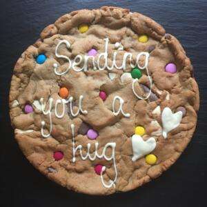 Personalised Giant Cookie - Rainbow Cookie 36 Personalised Sympathy Card Gift Rainbow Giant Cookie Sending you a hug