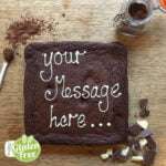 gluten free brownie personalised with uk delivery