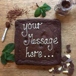 chocolate mint giant brownie personalised with uk delivery