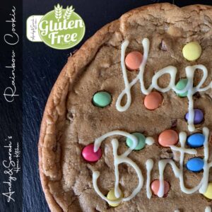 Gluten Free Rainbow Giant Personalised Cookie (10 Inch) 31 rainbow corner glutenfree cookie | Gluten Free Rainbow Giant Personalised Cookie (10 Inch)