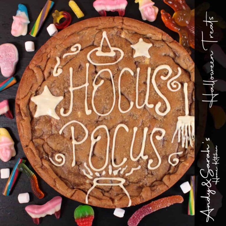sweets hocus Left Space 2 | Hocus Pocus Design - 10" Giant Cookie Cake With Sweets
