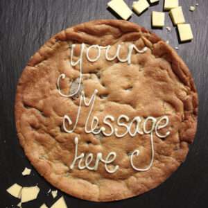 white chocolate personalised giant cookie uk delivery