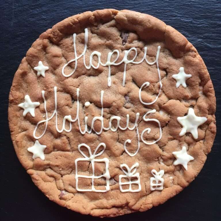 Happy Holidays Special Christmas giant cookie delivery uk