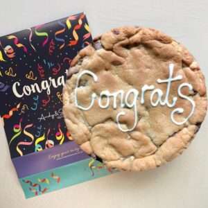 congrats and congratulations gifts, giant cookie card next day delivery uk