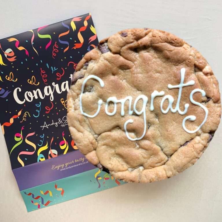 congrats and congratulations gifts, giant cookie card next day delivery uk