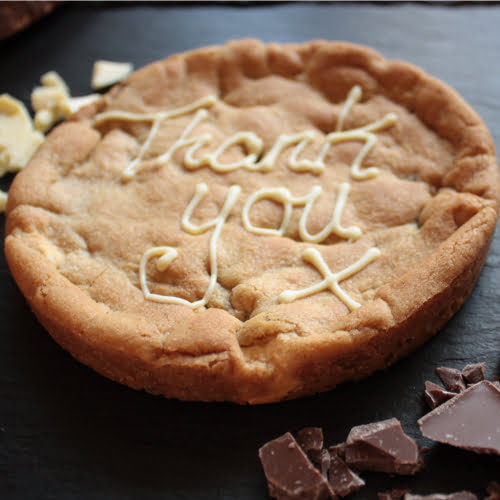 Thank You Personalised Cookie Card 6 inch 28 thank you giant cookie card 6 inch cookie