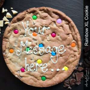 rainbow smarty personalised giant cookie uk delivery