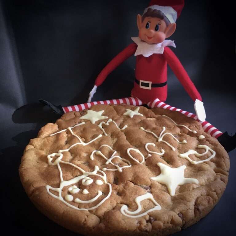 Elf on the shelf im back giant cookie for christmas gifts