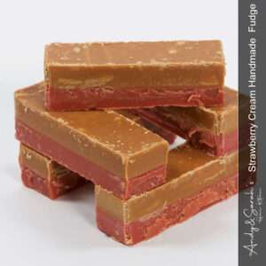 strawberry handmade fudge | Strawberry & Cream HandMade Fudge