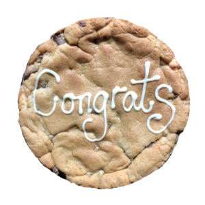 Congratulations Personalised Cookie Card 6 inch 31 congratulations giant personalised cookie card