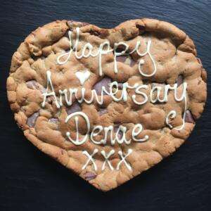 Personalised Giant Cookie - Milk Chocolate Chip 37 Happy Anniversary Personalised Giant Cookie Gift Milk Chocolate food Gift Postal Gift