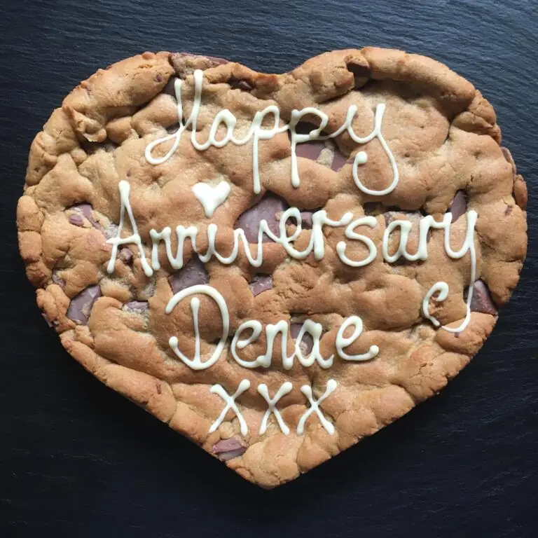 Personalised Giant Cookie - Milk Chocolate Chip 28 Happy Anniversary Personalised Giant Cookie Gift Milk Chocolate food Gift Postal Gift