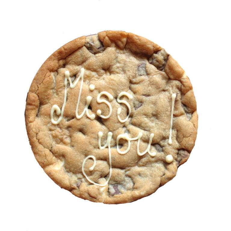 Miss You Personalised Cookie Card 6 inch 27 miss you giant personalised cookie card