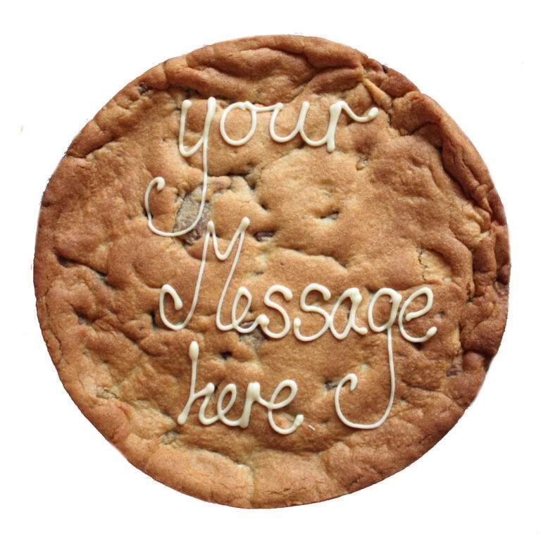 Gluten Free Double Chocolate Giant Personalised Cookie (10 Inch) 27 Personalised Giant Cookie