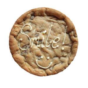 Gluten Free Smile - Giant Cookie Card 6 inch 31 smile giant personalised cookie card