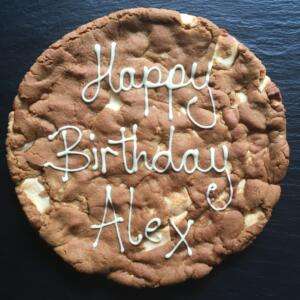 White Chocolate Cookie Cake Personalised Happy Birthday gift