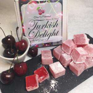 Cherry Turkish Delight 16pc 220g 27 cherry Turkish Delight fast uk delivery