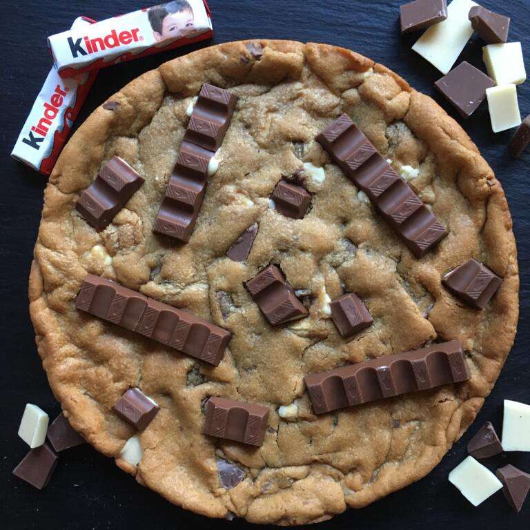 Kinder Chocolate fully loaded giant cookie
