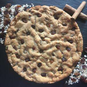 Gluten Free Oats & Raisin - XL 10 Inch Fully Loaded Giant Cookie Pie 32 Oat and Raisin Chocolate fully loaded giant cookie