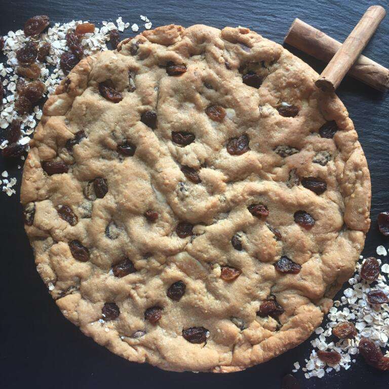 Oat and Raisin Chocolate fully loaded giant cookie