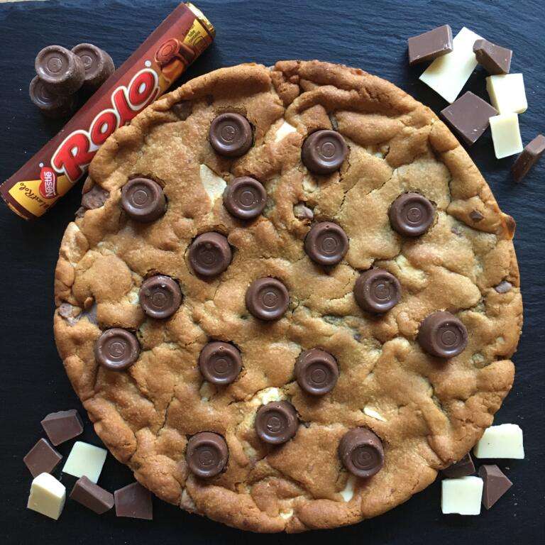 Rolo Caramel Chocolate fully loaded giant cookie