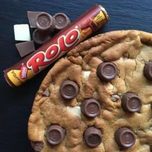 Rolo Caramel Chocolate fully loaded giant cookie