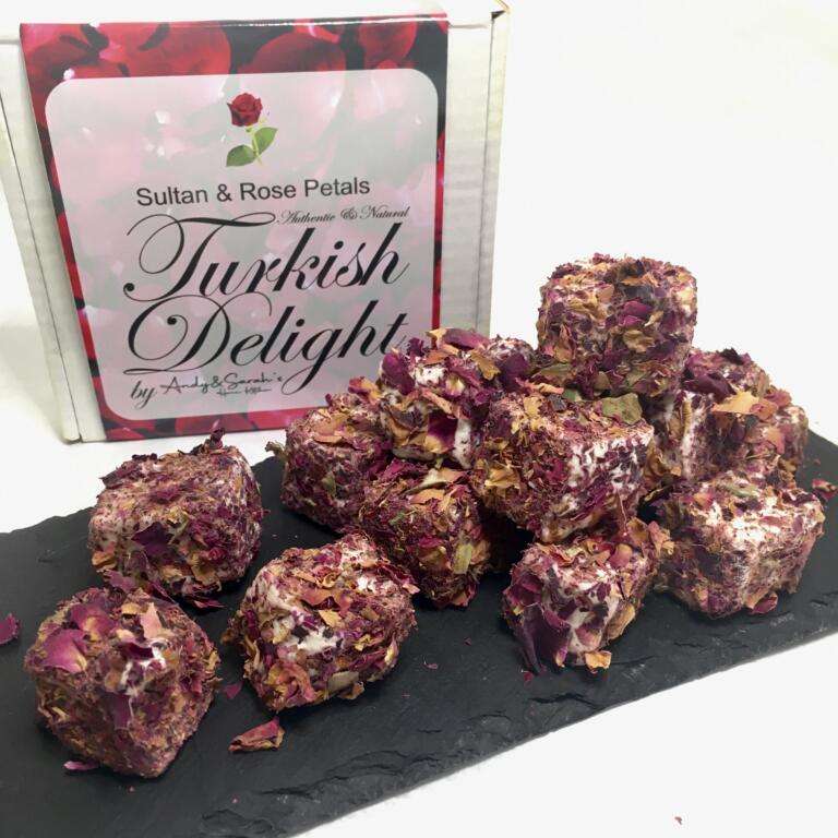 rose petal and sultan Turkish Delight fast uk delivery
