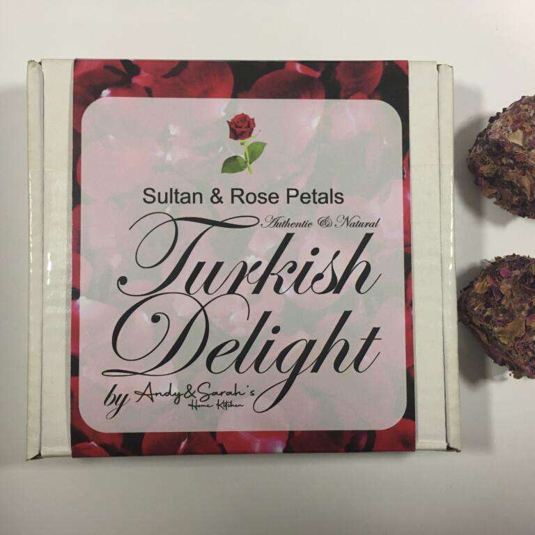 rose petal and sultan Turkish Delight fast uk delivery