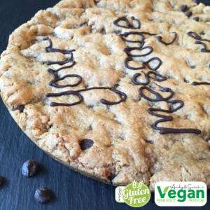Vegan - Dairy Free & Gluten Free Giant 10" Cookie Cake Personalised 32 vegan and gluten free dairy free chocolate giant personalised cookies