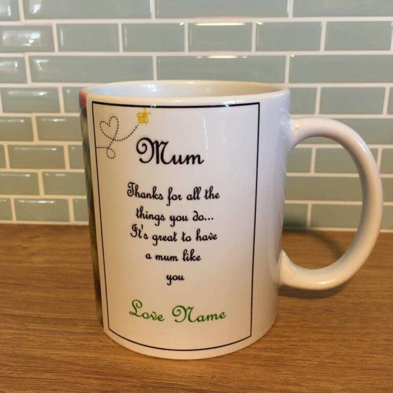 personalised mug1 | Gluten Free - XL Mothers Day Gift Hamper - Mug, Cookie & Confectionary Mix