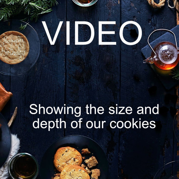 video showing size of cookies