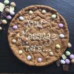 easter special giant chocolate double chip cookie personalised
