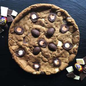 Cookie Easter Special - Fully Loaded Cadburys Cream Egg 24 Easter special fully loaded giant cookie cadburys cream egg