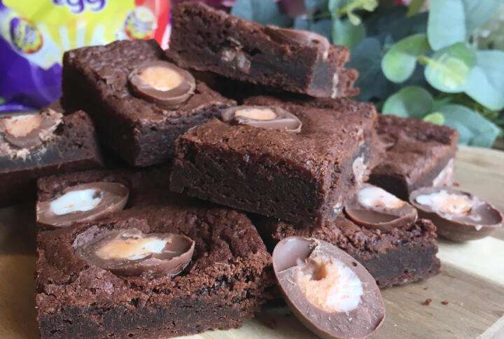 Easter special cadburys cream egg brownie fully loaded