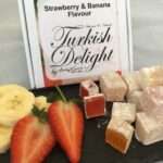 Strawberry and banana Turkish delight next day delivery in a gift box