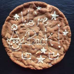 Elf on the shelf were back giant cookie for christmas gifts