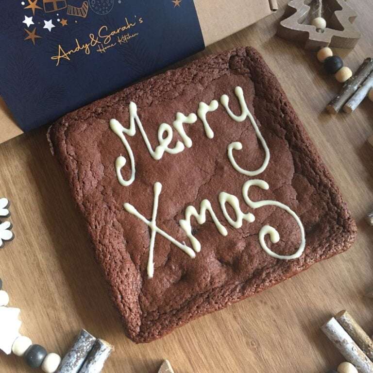IMG 07901 | 6" Christmas Brownie & Fudge in Gift Box