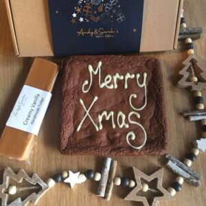 christmas brownie and fudge gift box