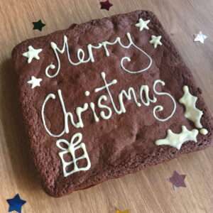 Christmas brownie gift box