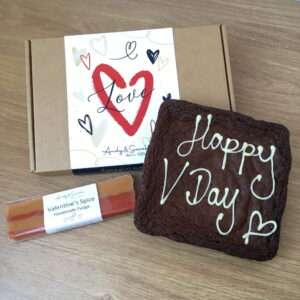valentines fudge and brownie gift box