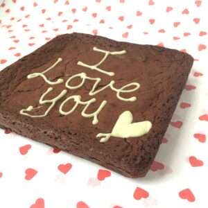 i love you brownie card send a brownie card uk delivery i love you mothers day valentines day congratulations sweet treats letter box friendly gluten free