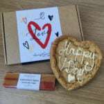 valentines fudge and heart shaped cookie gift box