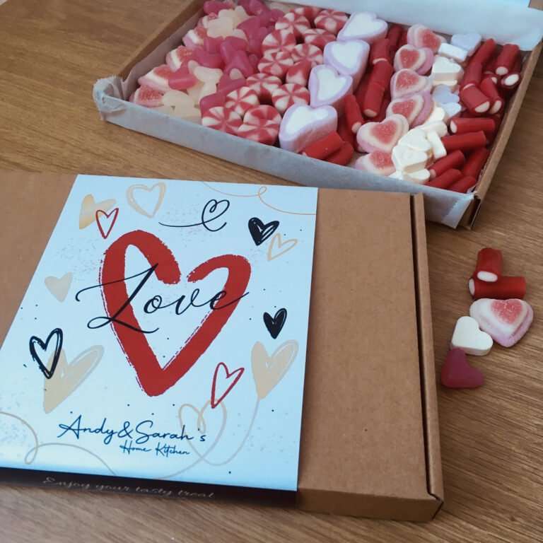 Letter box friendly uk delivery love heart sweet boxes personalised and love gift wrapped valentines day mothers day anniversary