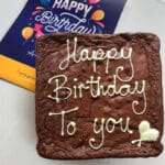 Happy Birthday to you giant Brownie cake Birthday celebration double chocolate Chocolate orange Mint Chocolate Gluten Free Vegan brownie