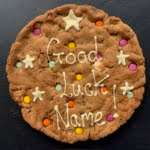 Good Luck Cookie, New job, exams, new adventure, sharing the love, giant cookie, double chocolate celebration