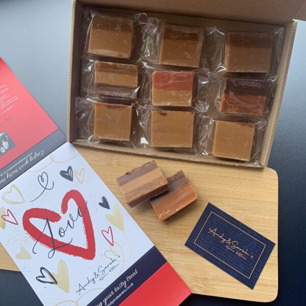 Teacher Personalised Gifts 22 Fudge Taster Box handmade fudge selection box gift letter box friendly