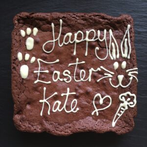 Happy Easter Giant Brownie, personalised brownie, gluten free, gift