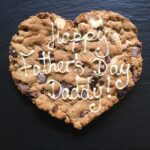 Happy Fathers Day Daddy Giant oat and raisin Cookie. Heart shaped giant cookie. fathers day gift. food gifts